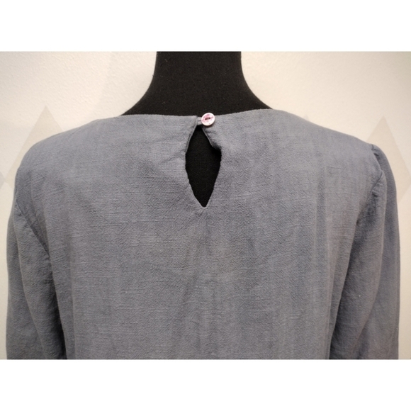 White Stuff embroidered linen blend top - Picture 3 of 12